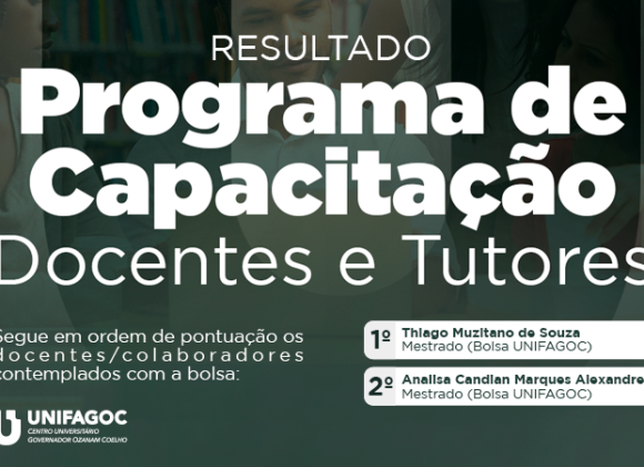 UNIFAGOC divulga resultado do Programa de Capacitação Docente para 2025
