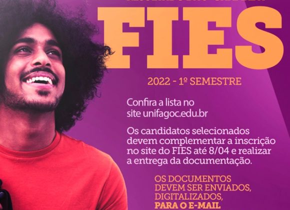 UNIFAGOC divulga a 3ª chamada do FIES