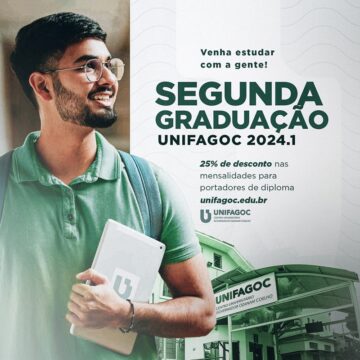 Portadores de diploma ganham 25% de desconto para cursar segunda graduação no UNIFAGOC
