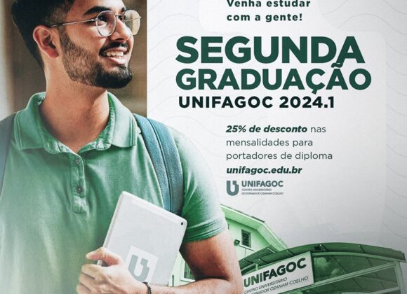 Portadores de diploma ganham 25% de desconto para cursar segunda graduação no UNIFAGOC