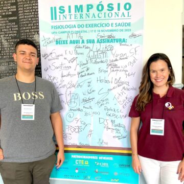 Professora e aluno da Fisioterapia UNIFAGOC participam de Simpósio Internacional de Fisiologia do Exercício e Saúde