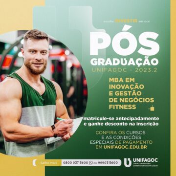 Pós-graduação UNIFAGOC: conheça o curso de MBA em Gestão e Inovação em Negócios Fitness