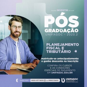 Pós-graduação UNIFAGOC: saiba mais sobre o curso de Planejamento Fiscal e Tributário