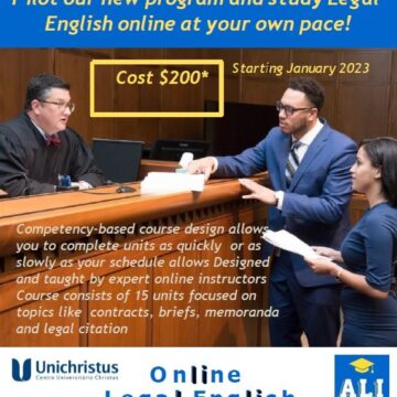 Abertas as inscrições para participar do curso Legal English Online em parceria com a University of Missouri