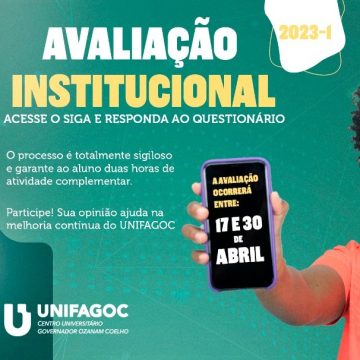 Avaliação Institucional 2023.1 do UNIFAGOC tem início nesta segunda-feira