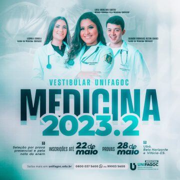 Inscrições abertas para o Vestibular de Medicina UNIFAGOC 2023.2