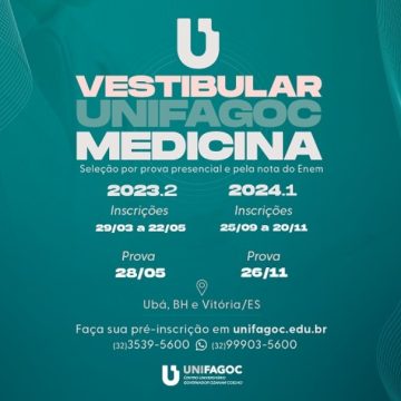 UNIFAGOC divulga datas dos vestibulares de Medicina 2023.2 e 2024.1