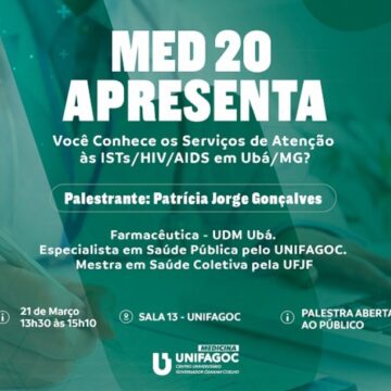 Med20: palestra sobre Infecções Sexualmente Transmissíveis aberta ao público acontece na próxima terça-feira (21)