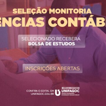 Divulgado Edital do Programa de Monitoria do curso de Ciências Contábeis do UNIFAGOC para 2023