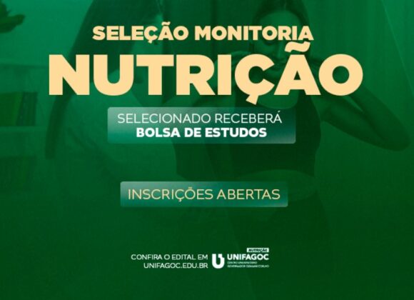 Nutrição UNIFAGOC recebe inscrições para seleção de monitores