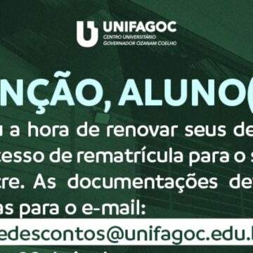 Rematrícula 2023.2: confira os descontos que devem ser renovados