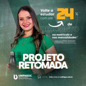 Projeto Retomada: UNIFAGOC oferece desconto para quem deseja voltar a estudar