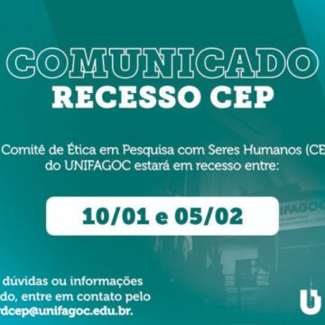 CEP UNIFAGOC estará em recesso até 05 de fevereiro