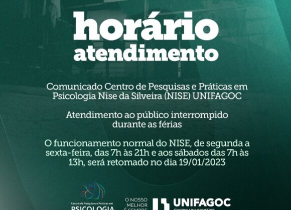 Férias acadêmicas: atendimentos do NISE UNIFAGOC retornam em janeiro