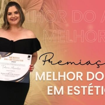 Professora da Estética e Cosmética UNIFAGOC recebe prêmio de melhor esteticista de Visconde do Rio Branco