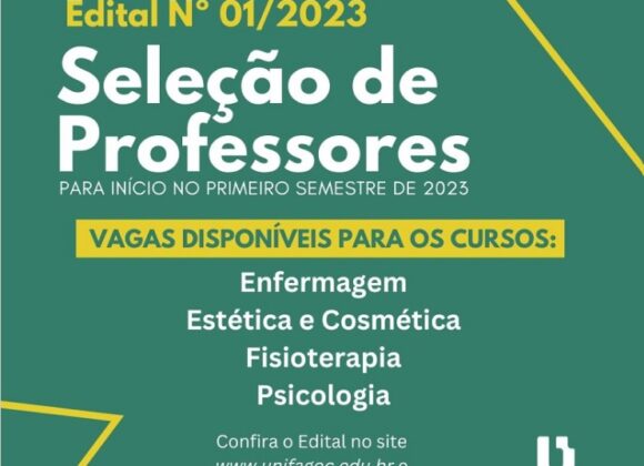 UNIFAGOC divulga edital para seleção de professores