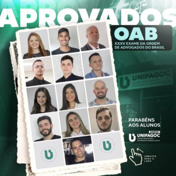 Alunos e egressos do Direito UNIFAGOC são aprovados no 35º Exame da OAB