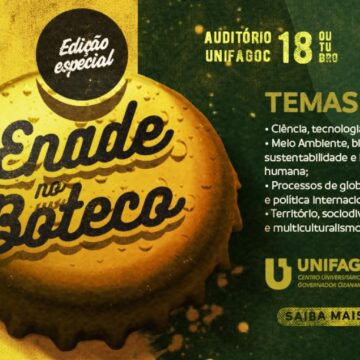 ENADE no Boteco: edição especial do projeto idealizado pelo Direito UNIFAGOC acontece no próximo dia 18/10