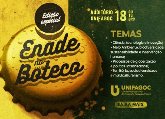 ENADE no Boteco: edição especial do projeto idealizado pelo Direito UNIFAGOC acontece no próximo dia 18/10