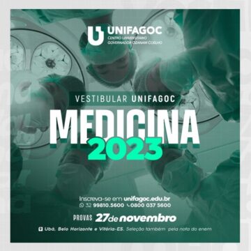 Inscrições abertas para o Vestibular de Medicina UNIFAGOC 2023.1
