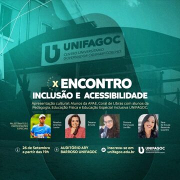 Pedagogia e NAF UNIFAGOC promovem X Encontro sobre Inclusão e Acessibilidade
