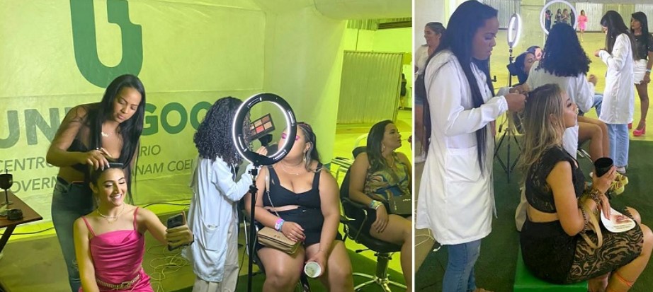 Curso de Estética e Cosmética do UNIFAGOC esteve presente na Festa do Leão 2022