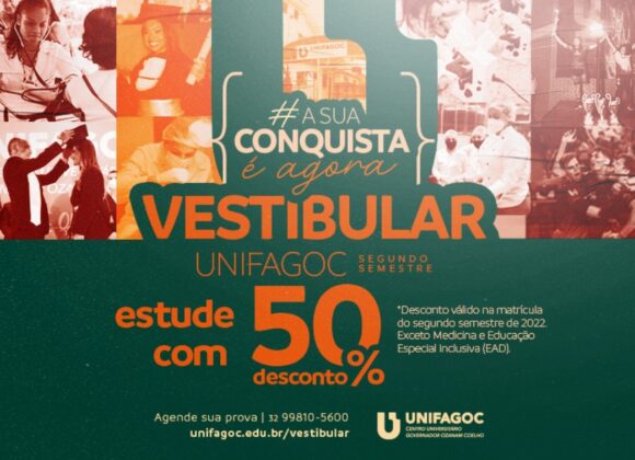 A sua conquista é agora: matricule-se no UNIFAGOC com 50% de desconto