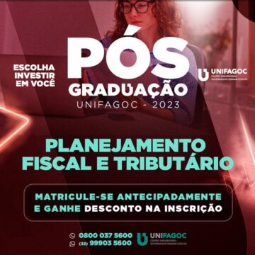 Pós-graduação UNIFAGOC: Conheça o curso de Planejamento Fiscal e Tributário