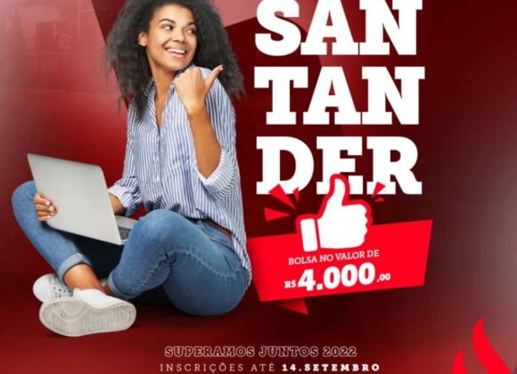 Programa Santander Superamos Juntos disponibiliza bolsas de 4 mil reais para alunos UNIFAGOC