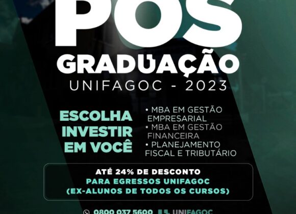 Pós-graduação UNIFAGOC: ex-alunos da instituição ganham até 24% de desconto nas mensalidades
