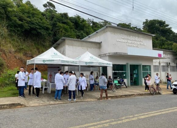 Alunos da Medicina UNIFAGOC promovem ação de educação em saúde em UBS de Ubá
