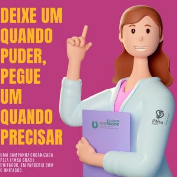 Comitê IFMSA UNIFAGOC promove campanha nos banheiros femininos da instituição