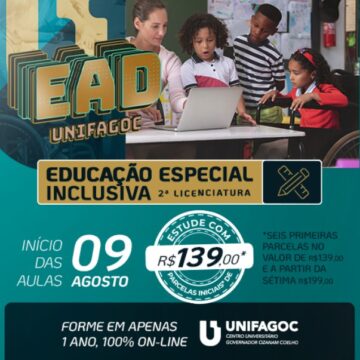 Graduação EAD de Educação Especial Inclusiva do UNIFAGOC está com matrículas abertas para 2022.2