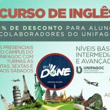 UNIFAGOC e Done: alunos e colaboradores ganham 50% de desconto em curso de Inglês