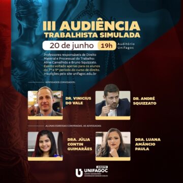 Direito UNIFAGOC promove a III Audiência Trabalhista Simulada