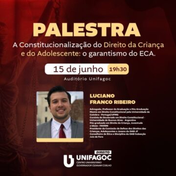 Direito UNIFAGOC promove palestra sobre garantismo do ECA