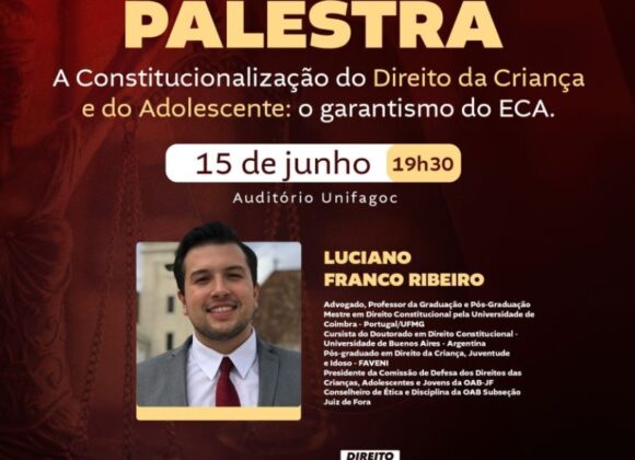 Direito UNIFAGOC promove palestra sobre garantismo do ECA