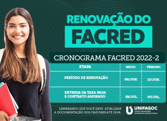 Confira o Cronograma de Renovação do Facred para o 2º semestre