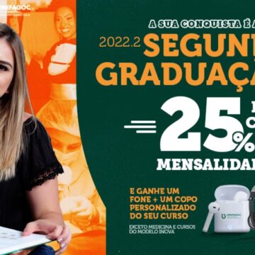 Invista em mais conhecimentos de qualidade neste 2º semestre de 2022: UNIFAGOC oferece 25% de desconto para Portadores de Diploma
