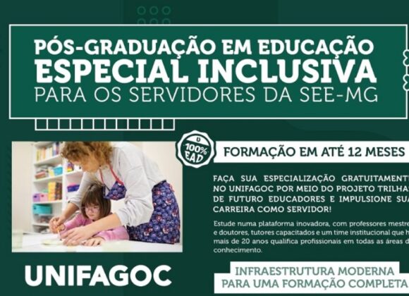Trilhas de Futuro: UNIFAGOC é credenciado pelo governo de Minas Gerais para oferecer curso de pós-graduação aos servidores da educação