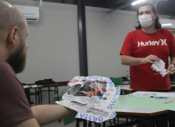 Alunos da Psicologia UNIFAGOC participam de atividade de produção artística relacionada à atuação profissional
