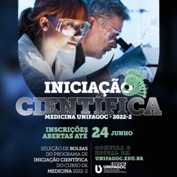 Programa Iniciação Científica de Medicina 2022-2: UNIFAGOC abre inscrições para seleção de bolsas