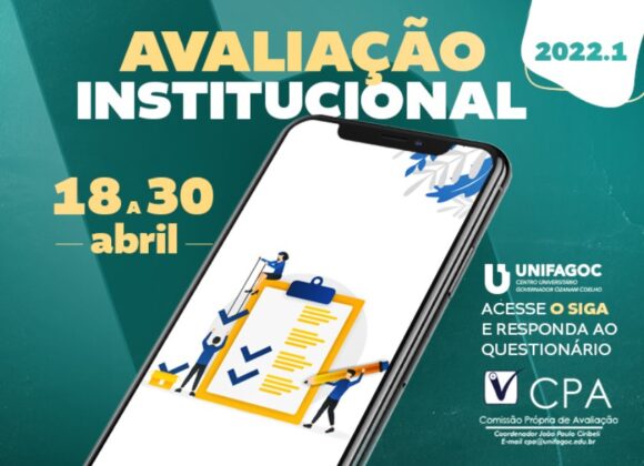 Avaliação Institucional 2022-1 estará disponível no SIGA de 18 a 30 de abril