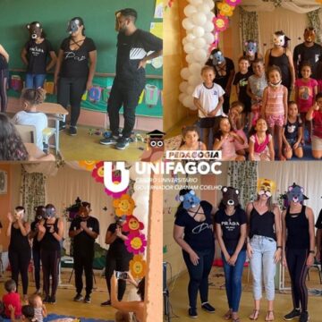 Alunos do curso de Pedagogia UNIFAGOC realizam novo evento de contação de histórias em escola de Ubá