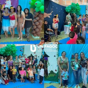 Alunos da Pedagogia UNIFAGOC participam de projeto de contação de histórias em escola de Ubá