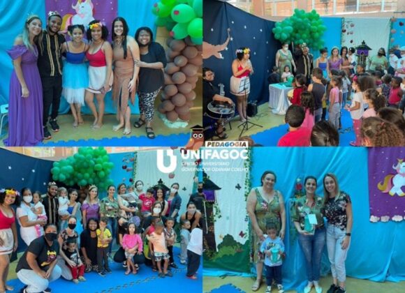 Alunos da Pedagogia UNIFAGOC participam de projeto de contação de histórias em escola de Ubá