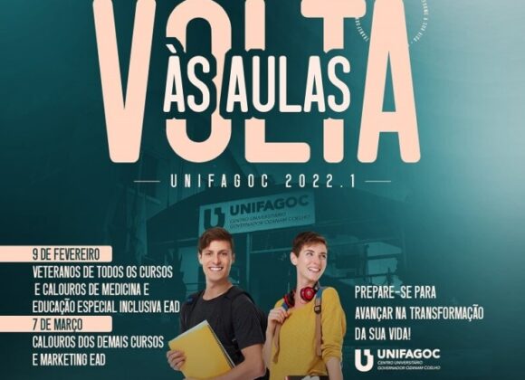 Volta às aulas UNIFAGOC 2022.1 já tem data marcada