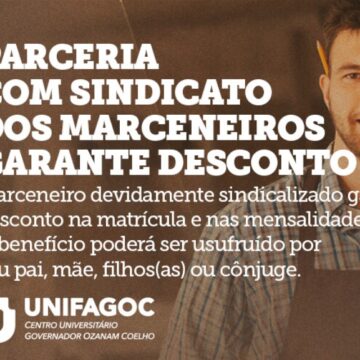 Em parceria com Sindicato dos Marceneiros UNIFAGOC oferece desconto na graduação
