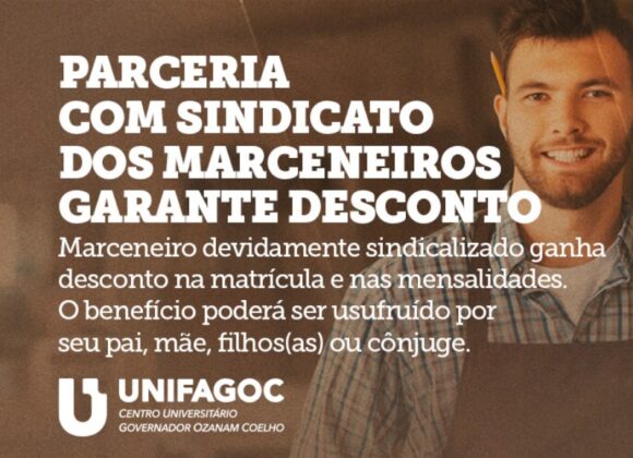 Em parceria com Sindicato dos Marceneiros UNIFAGOC oferece desconto na graduação