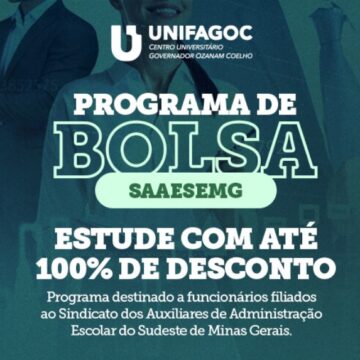 Programa de bolsa SAAESEMG oferece desconto de até 100%; Saiba mais